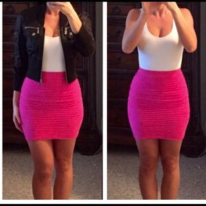 Hot Pink BEBE Mini Skirt